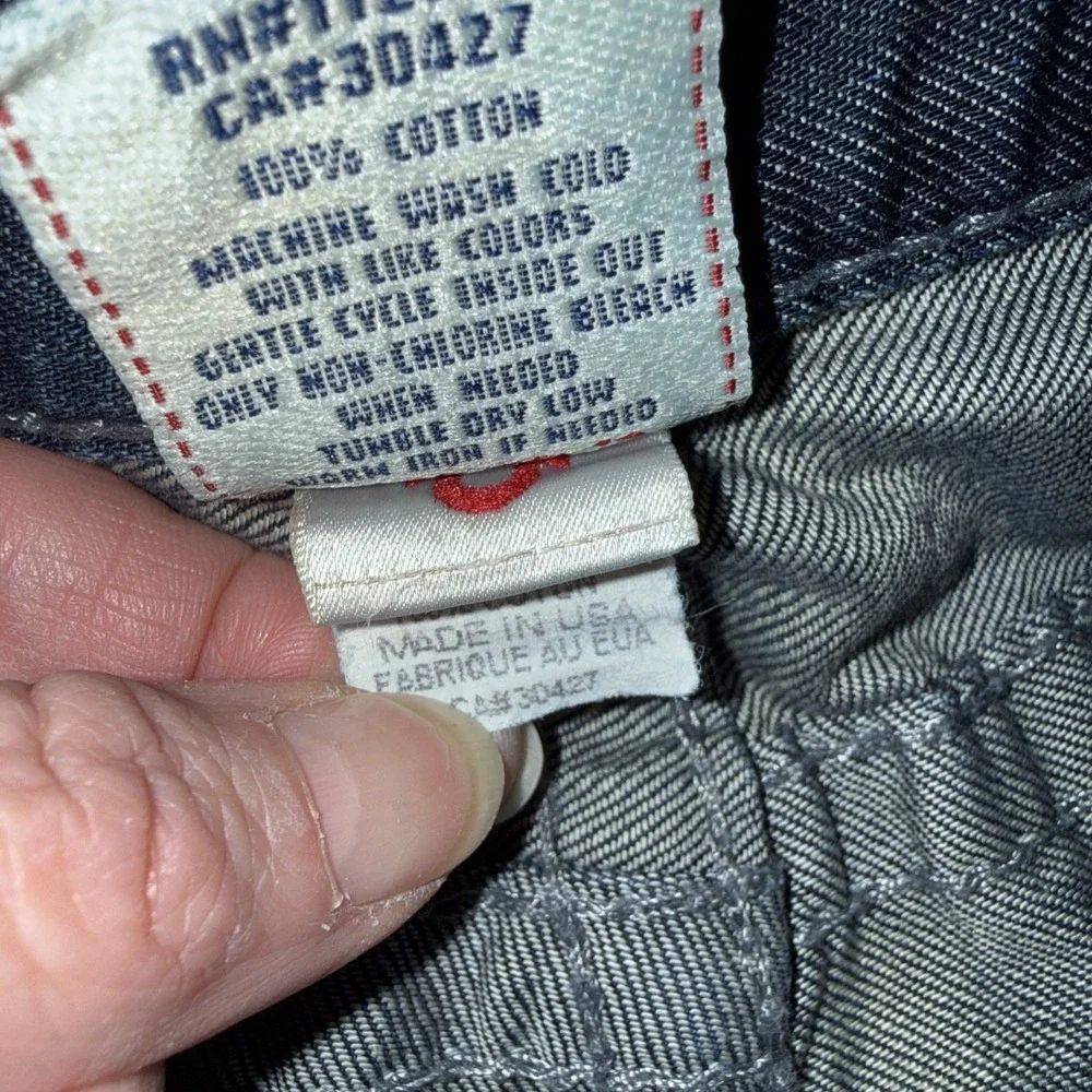 True Religion Ricky Big T Jeans Denim Size 33 Blue